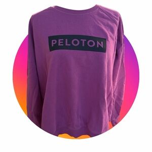 EUC Peloton Magenta 🩷 crew neck sweatshirt with black logo size XL